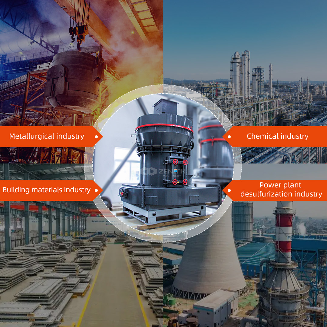 Limestone powder applications in agriculture and construction with bags of finished product